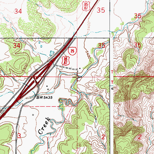 Topographic Map of Scroggs Arroyo, CO