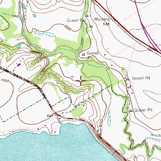 Topographic Map of Waxahachie Division, TX