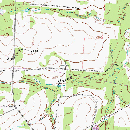 Topographic Map of Weesatche-Ander Division, TX