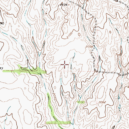 Topographic Map of Wellington Division, TX