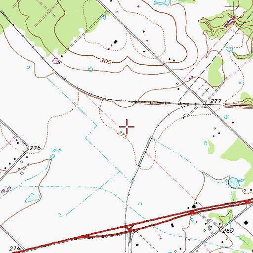 Topographic Map of West Brazos Division, TX