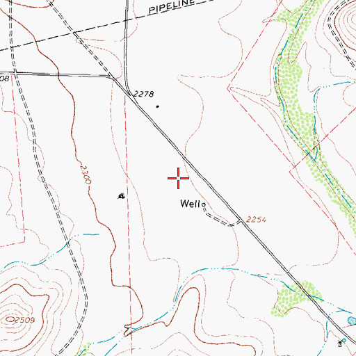 Topographic Map of West Crockett Division, TX