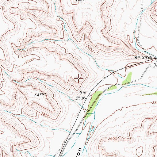 Topographic Map of West Terrell Division, TX