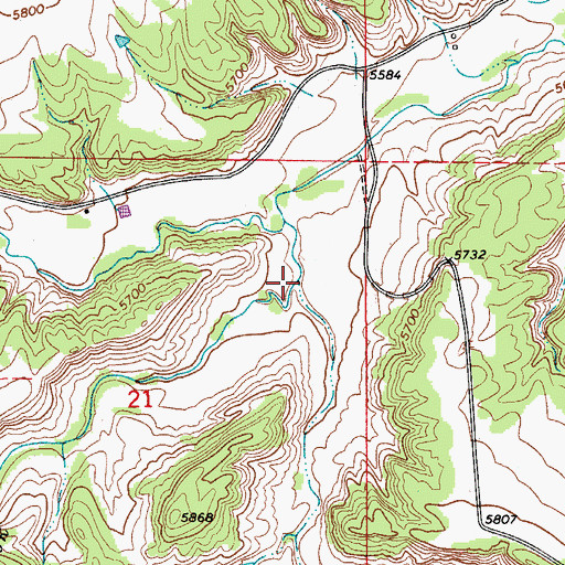 Topographic Map of Pinkney Arroyo, CO
