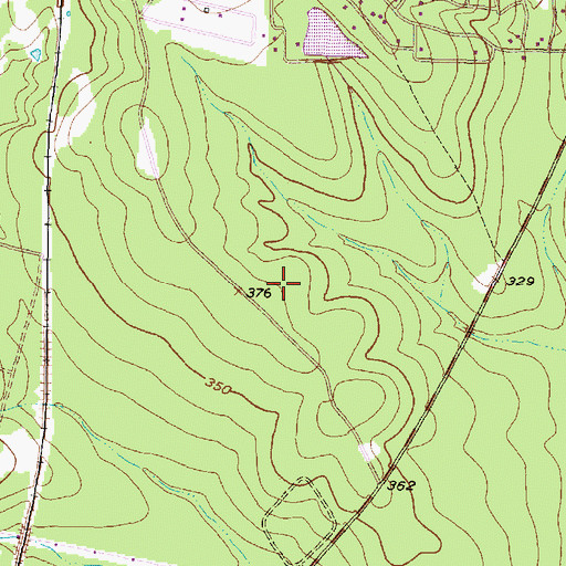 Topographic Map of Willis Division, TX