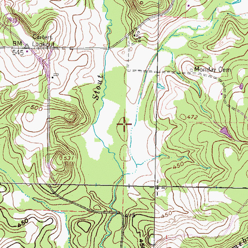 Topographic Map of Winnsboro Division, TX