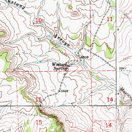 Topographic Map of Walters Spring, CO