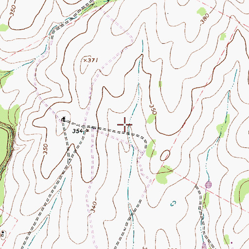 Topographic Map of Yorktown Division, TX