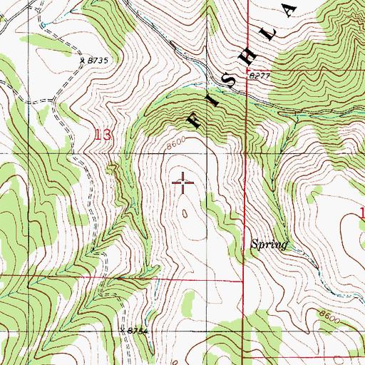Topographic Map of Circleville Division, UT