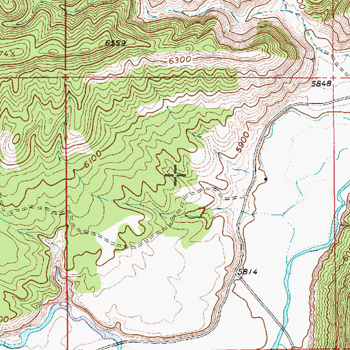 Topographic Map of Duchesne Division, UT