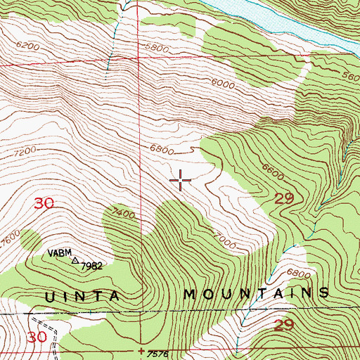 Topographic Map of East Daggett Division, UT