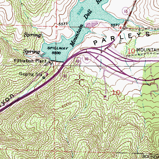Topographic Map of Emigration Division, UT