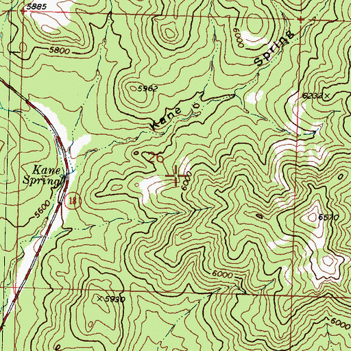 Topographic Map of Enterprise Division, UT