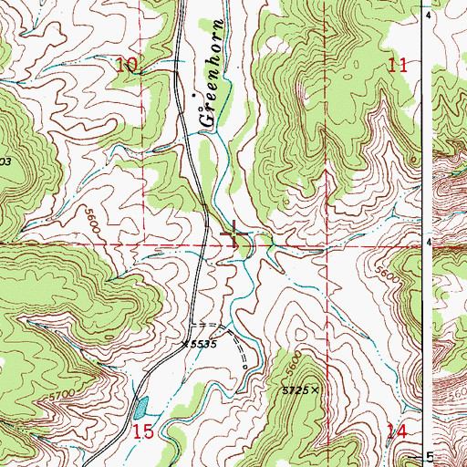 Topographic Map of Mills Arroyo, CO