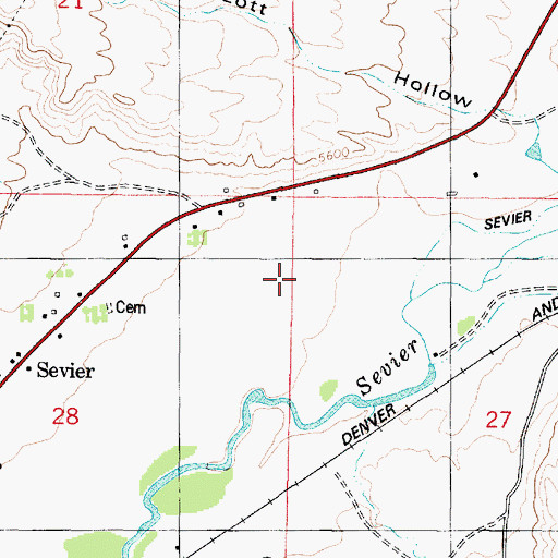 Topographic Map of Monroe Division, UT