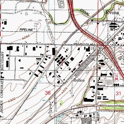 Topographic Map of Ogden Division, UT
