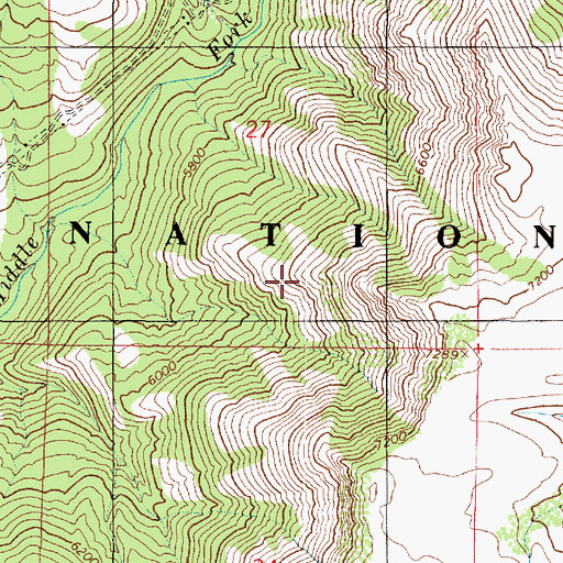 Topographic Map of Ogden Valley Division, UT