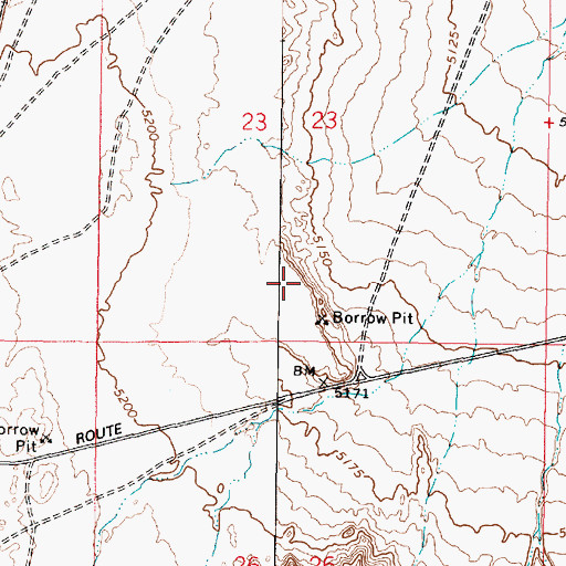 Topographic Map of Rush Valley Division, UT
