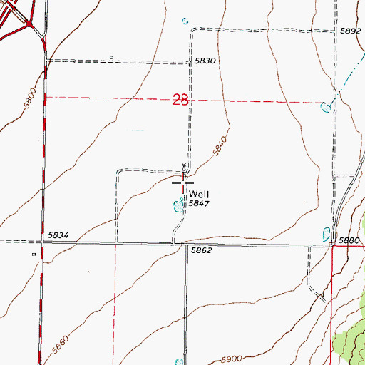 Topographic Map of Parowan Division, UT