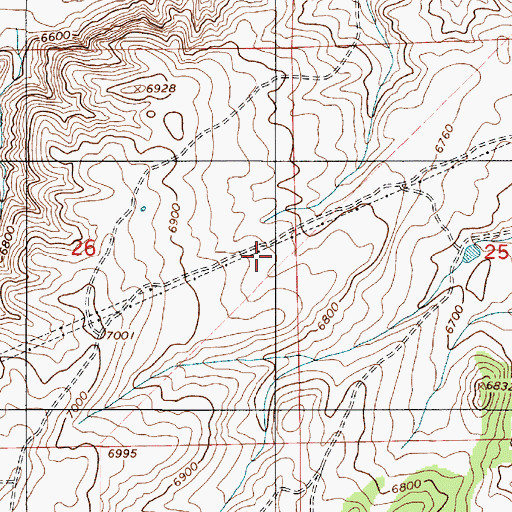 Topographic Map of Randolph-Woodruff Division, UT