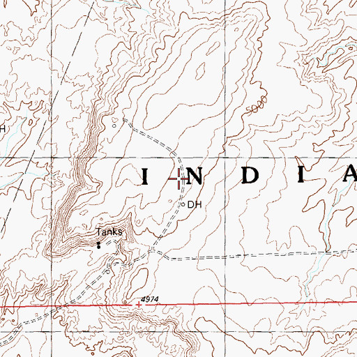 Topographic Map of Casa del Eco Mesa-White Mesa Division, UT