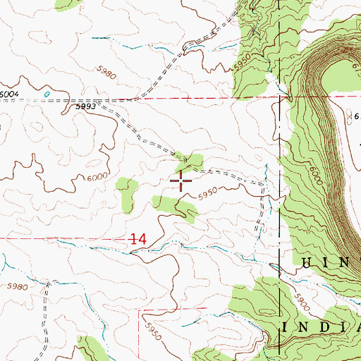 Topographic Map of Roosevelt Division, UT