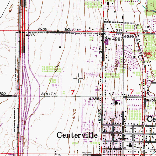 Topographic Map of South Davis Division, UT