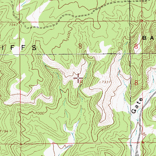 Topographic Map of South Duchesne Division, UT
