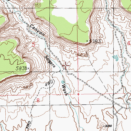 Topographic Map of Thompson Springs Division, UT
