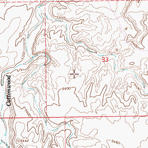 Topographic Map of Uintah and Ouray Division, UT