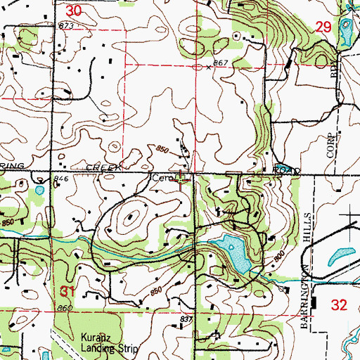 Topographic Map of Haeger Cemetery, IL