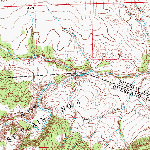 Topographic Map of Apache Creek, CO