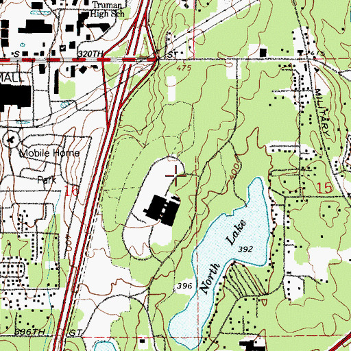 Topographic Map of Federal Way-Auburn Division, WA