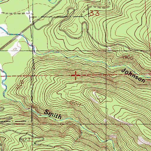 Topographic Map of Big Bottom Division, WA