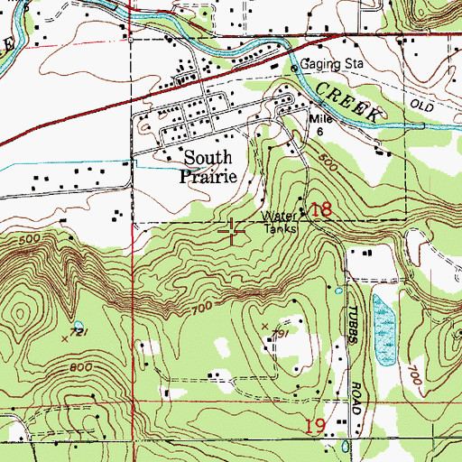 Topographic Map of Buckley Division, WA