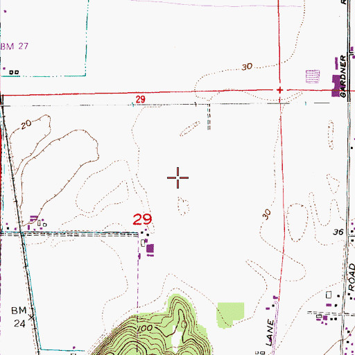 Topographic Map of Burlington Division, WA
