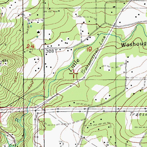 Topographic Map of Camas Division, WA
