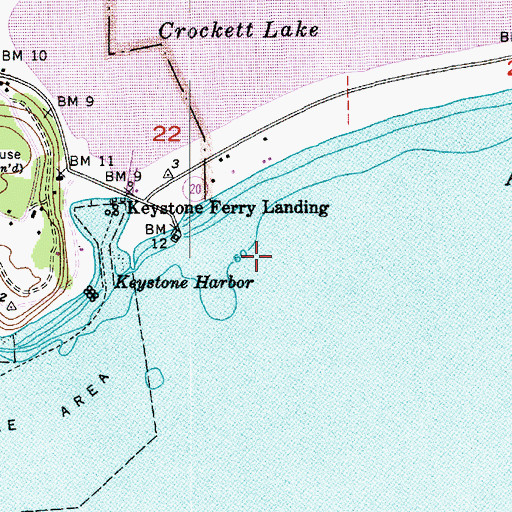 Topographic Map of Central Whidbey Island Division, WA