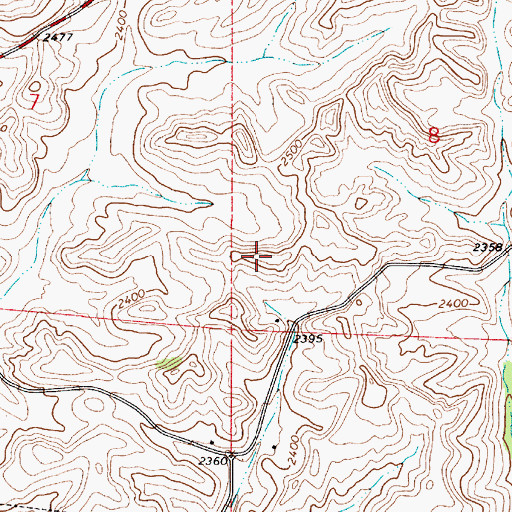 Topographic Map of Colfax-Palouse Division, WA