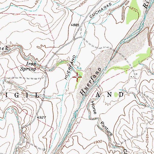 Topographic Map of Goat Butte Creek, CO