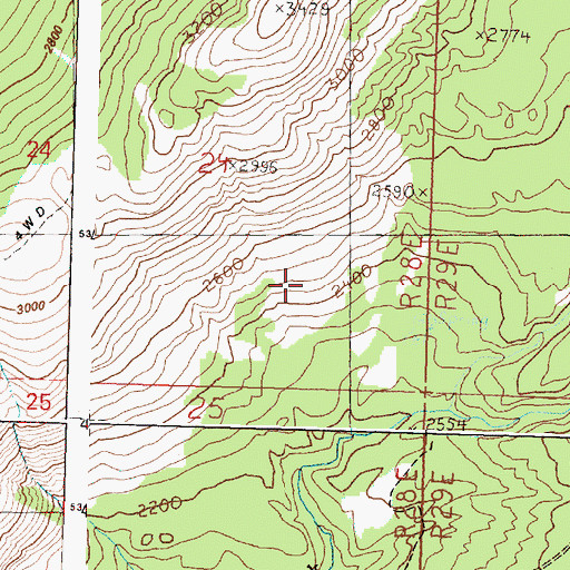Topographic Map of Colville Reservation Division, WA