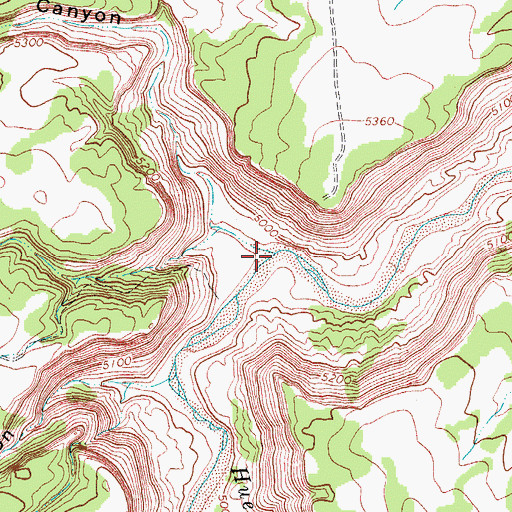 Topographic Map of Horse Thief Canyon, CO