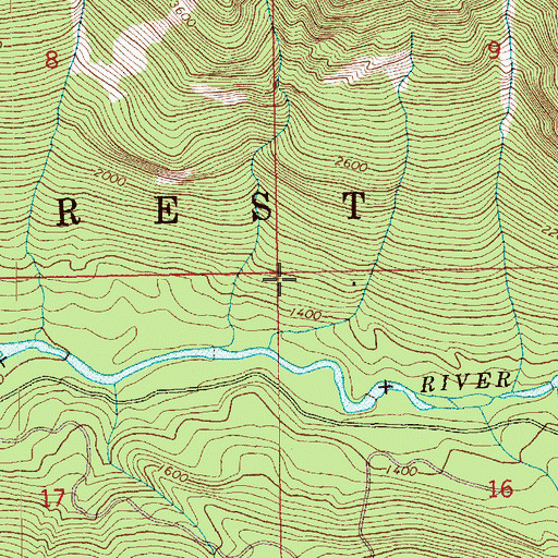 Topographic Map of Darrington Division, WA