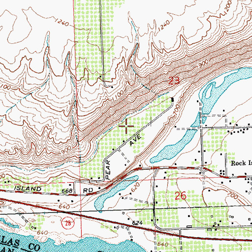Topographic Map of East Wenatchee Division, WA