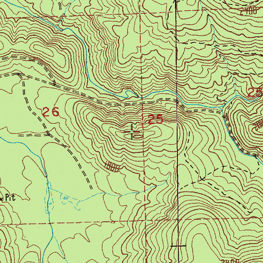 Topographic Map of Eatonville Division, WA