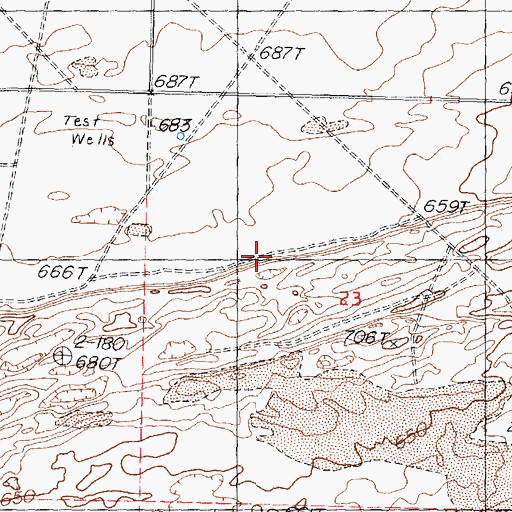 Topographic Map of Hanford Site Division, WA