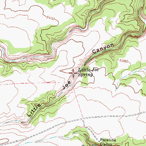 Topographic Map of Little Joe Spring, CO