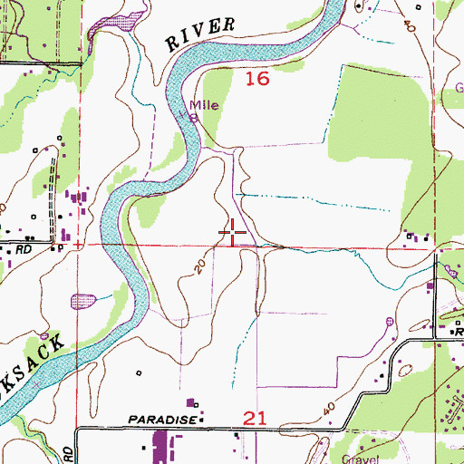 Topographic Map of Ferndale Division, WA