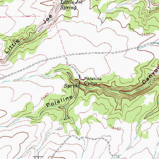 Topographic Map of Poleline Camp, CO