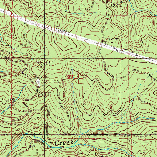 Topographic Map of Grays River Division, WA